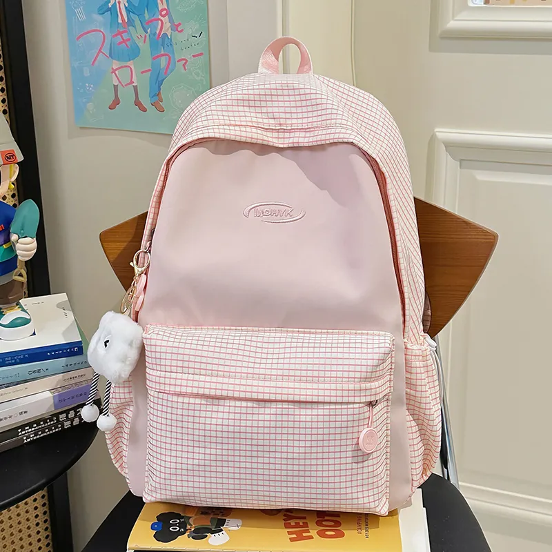 Yalu Nylon Backpack Women's Pink/Blue/Black/Yellow/Green-6