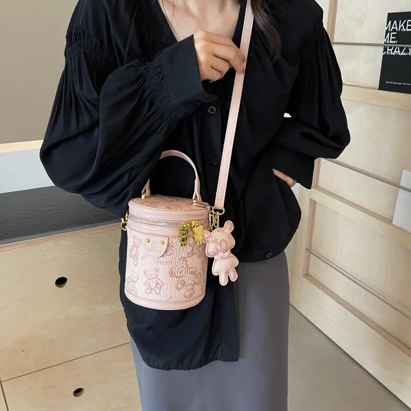Yalu PU Shoulder Bag, Crossbody Bag, Handbag Women's Black/Ecru/Brown/Pink-27