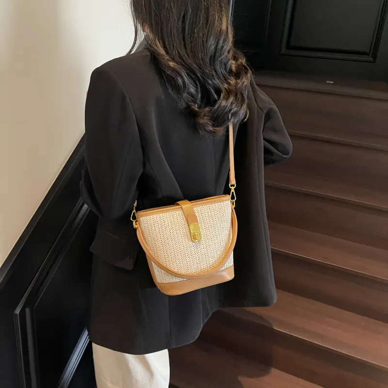 Yalu PU Handbag Women's Black/White/Khaki/Pink/Brown-18
