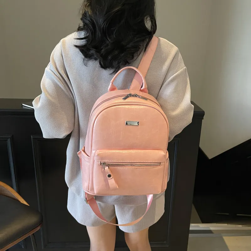 Yalu PU Backpack Women's Black/Brown/Pink/Gray/Ecru-14