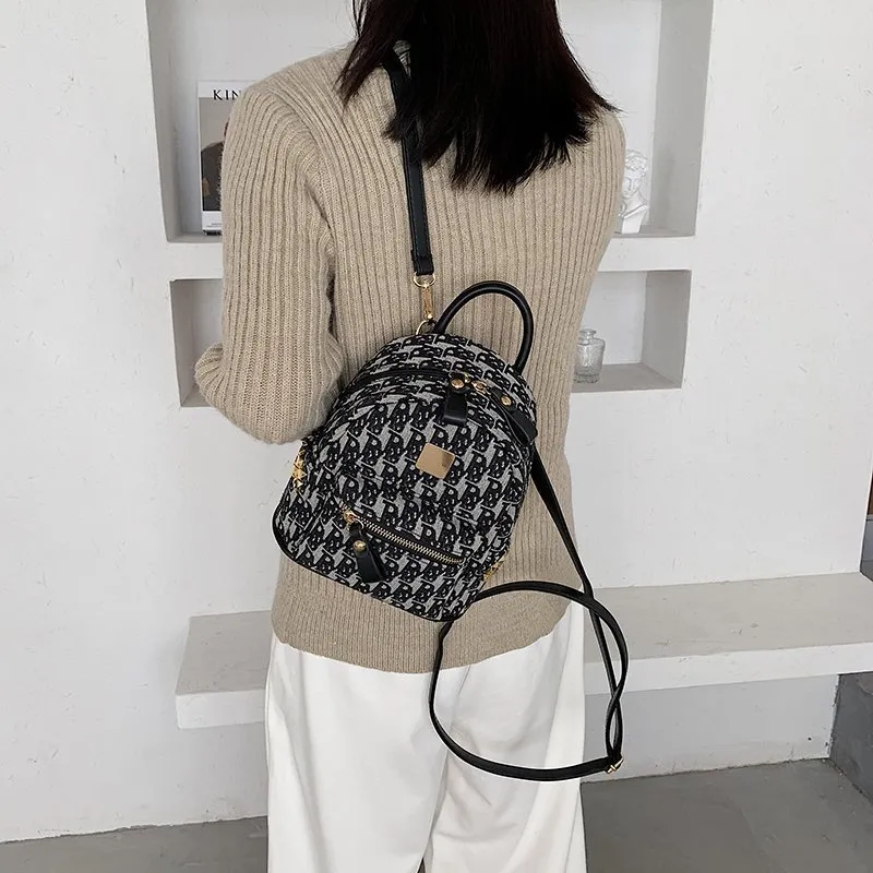 Yalu PU Backpack Women's Black/Blue-2
