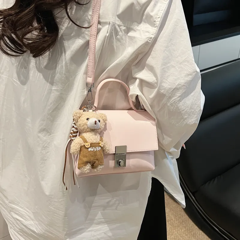 Yalu PU Handbag, Shoulder Bag, Crossbody Bag Regular Women's Black/Light Pink/White/Light Yellow-10