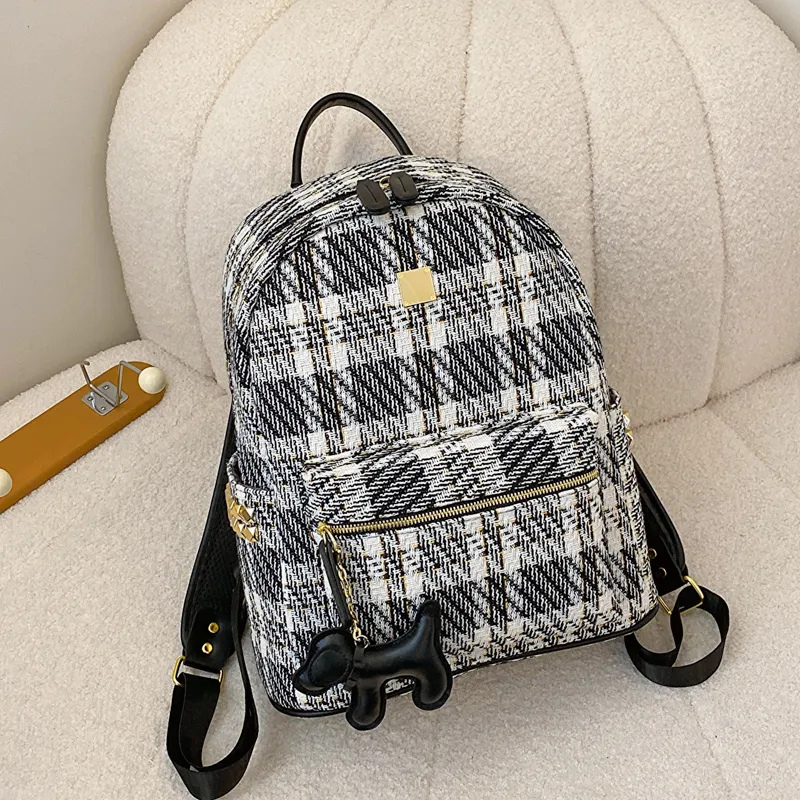 Yalu Canvas Backpack Regular Women's Black/Blue-2