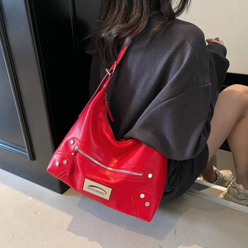 Yalu PU Shoulder Bag, Handbag, Crossbody Bag Regular Women's Black/Ecru/Burgundy/Pink-20
