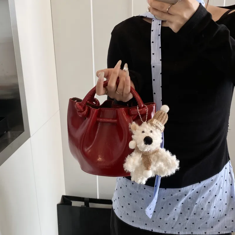 Yalu PU Bucket Bag, Handheld Shoulder Bag, Crossbody Bag, Handbag Regular Women's Multicolor-23