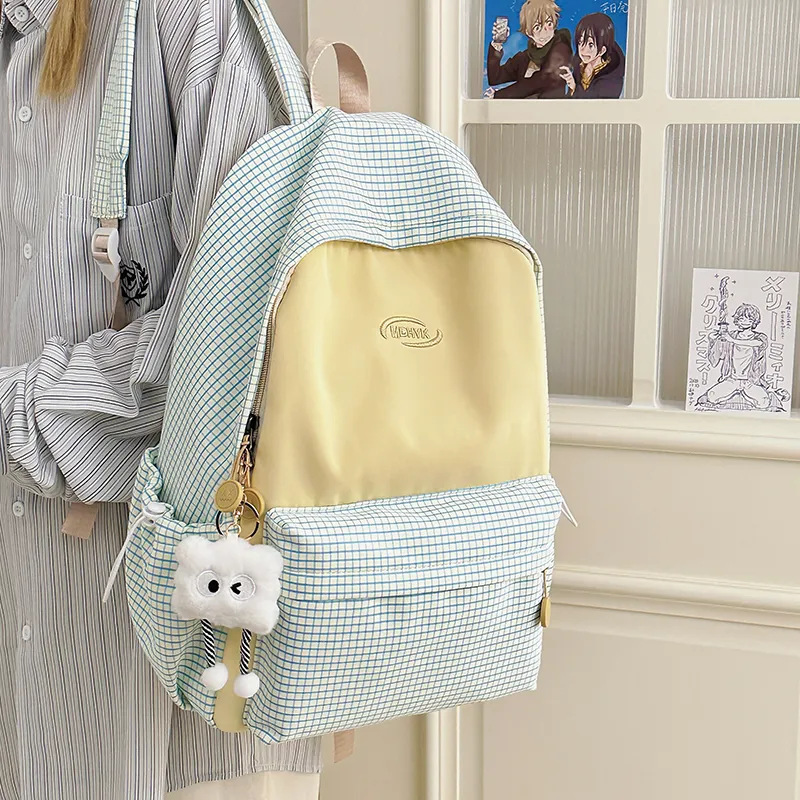 Yalu Nylon Backpack Women's Pink/Blue/Black/Yellow/Green-20
