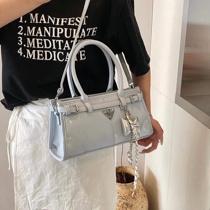 Yalu PU Crossbody Handbag Women's White/Silver/Pink/Blue/Black-24