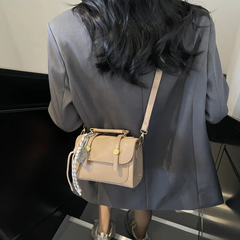 Yalu PU Shoulder Bag, Crossbody Bag, Handbag Women's Ecru/Pink/Khaki-27