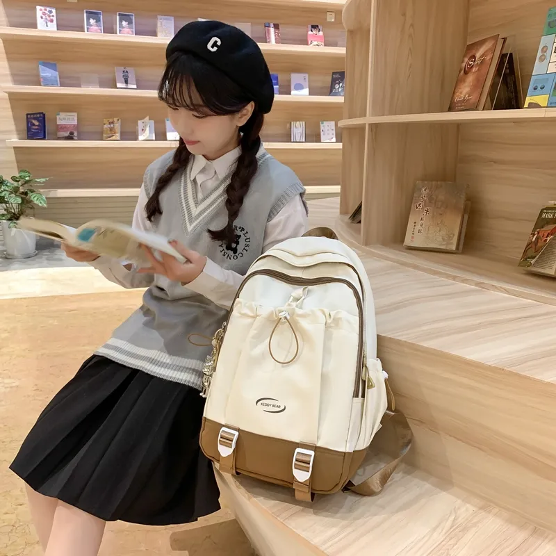Yalu Nylon Backpack Unisex Multicolor-16