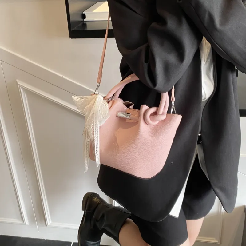 Yalu PU Shoulder Bag, Crossbody Bag, Handbag Women's Black/Yellow/Pink/Light Blue/Ecru-18