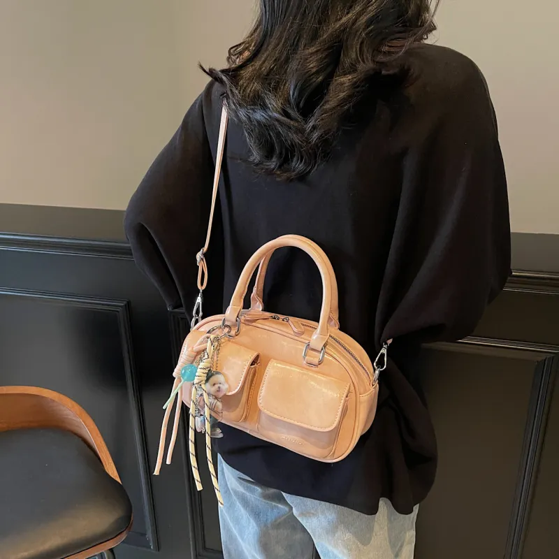 Yalu PU Handbag, Shoulder Bag, Crossbody Bag Regular Women's Pink/Coffee/Beige Gray/Ecru/Black-6