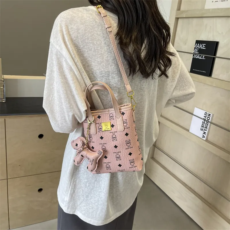 Yalu PU One Shoulder Handbag Women's Ecru/Pink/Brown/Coffee-13