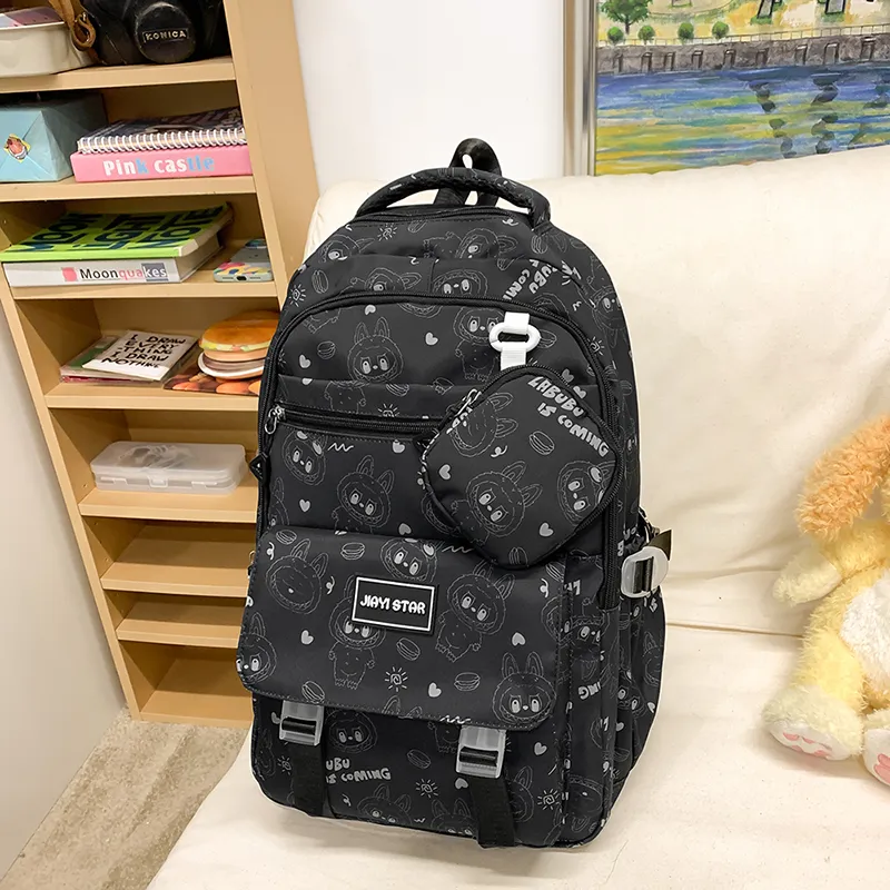 Yalu Nylon Backpack Unisex Multicolor-5