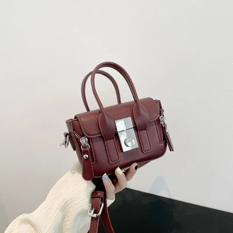 Yalu PU Handbag, Shoulder Bag, Crossbody Bag Regular Women's Black/White/Pink/Red/Brown-23