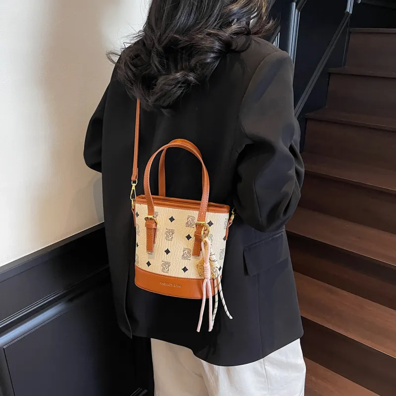 Yalu PU Shoulder Bag, Crossbody Bag, Handbag Women's Black/Ecru/Pink/Brown/Coffee-12