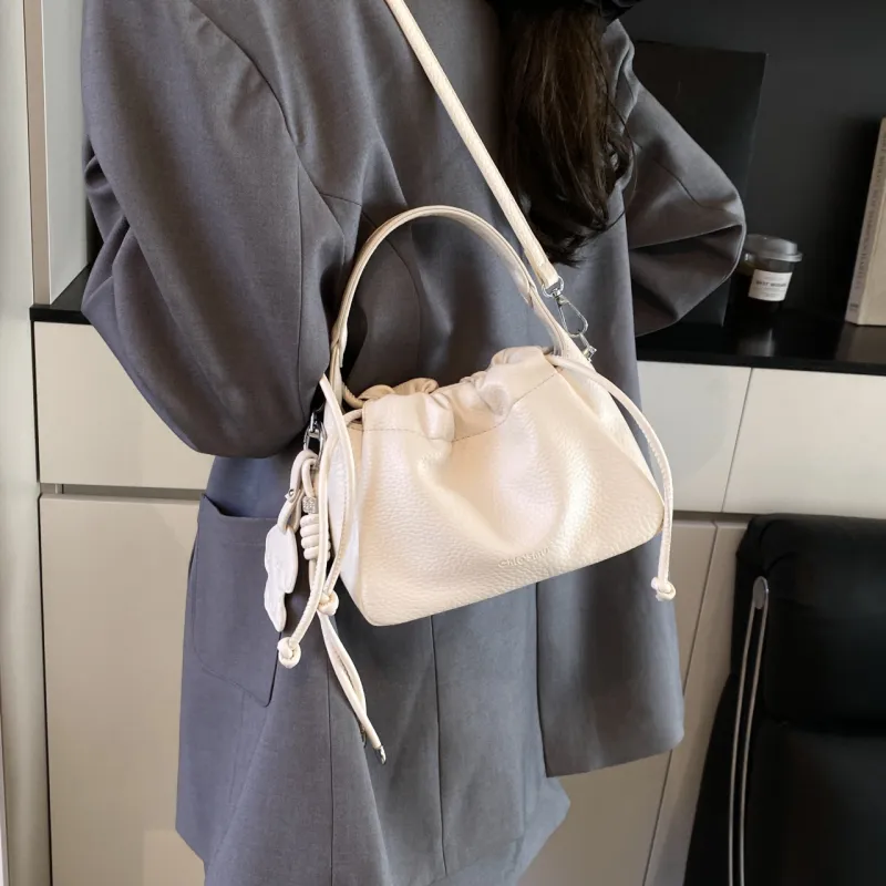 Yalu PU Handbag Regular Women's Black/Yellow/Pink/Light Blue/Ecru-32