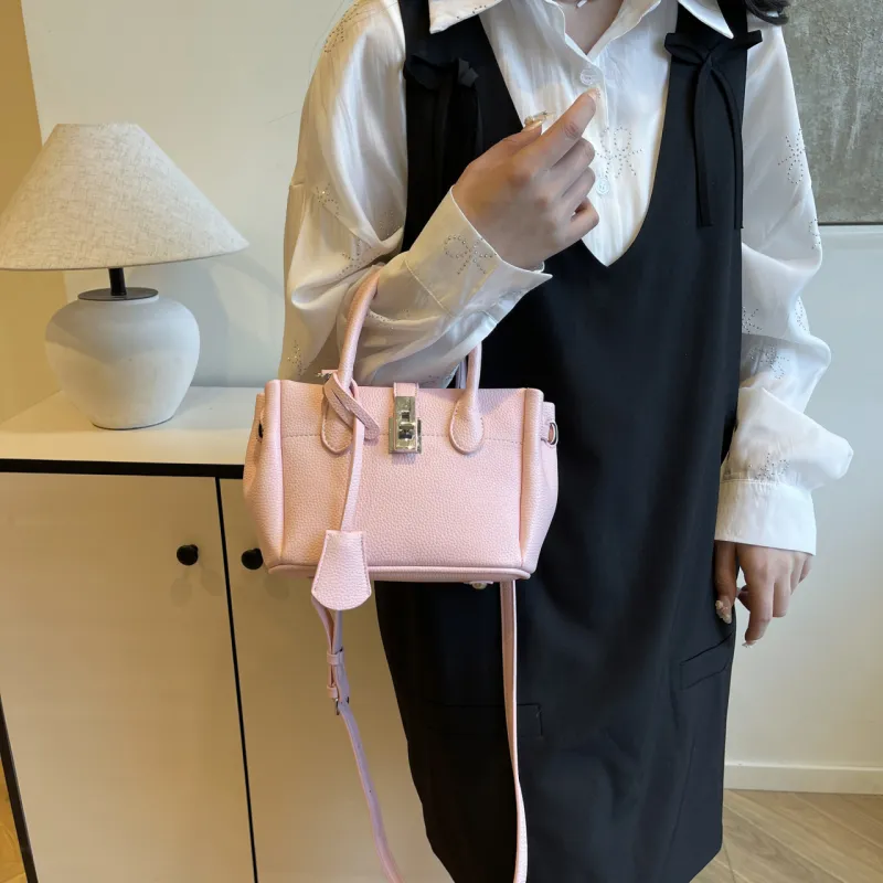 Yalu PU Handbag Women's White/Black/Khaki/Pink-11