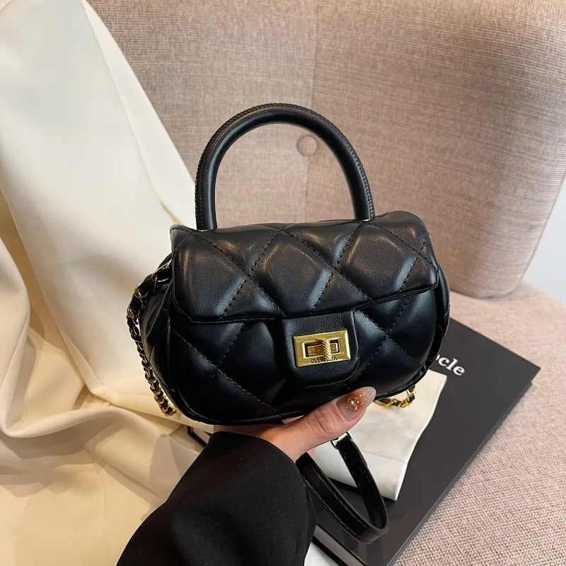 Yalu PU One Shoulder Handbag Women's Black/Blue/Ecru/Pink-2