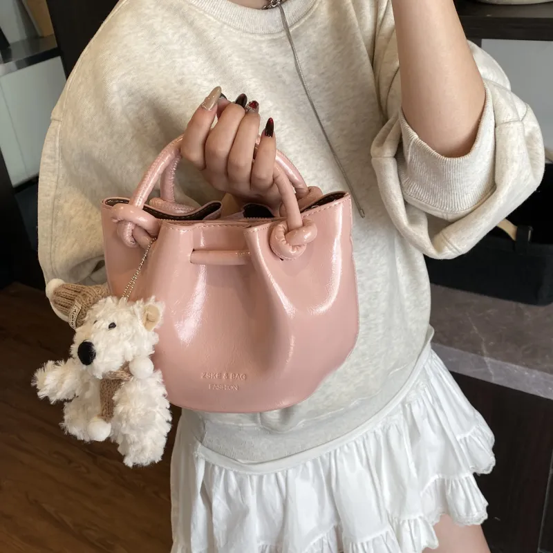 Yalu PU Bucket Bag, Handheld Shoulder Bag, Crossbody Bag, Handbag Regular Women's Multicolor-3