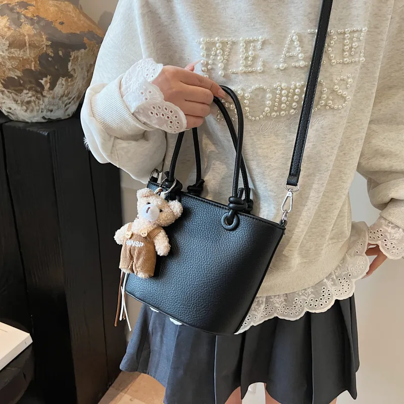 Yalu PU Handbag, Shoulder Bag, Crossbody Bag Regular Women's Black/White/Apricot/Pink-3