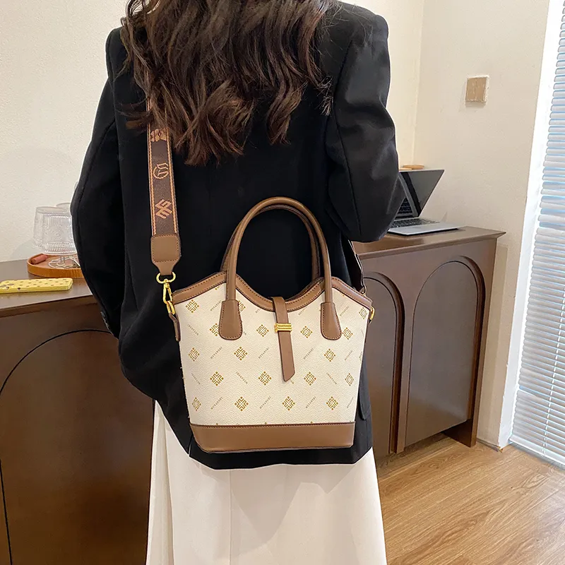 Yalu PU Handbag Regular Women's White/Yellow/Brown-6