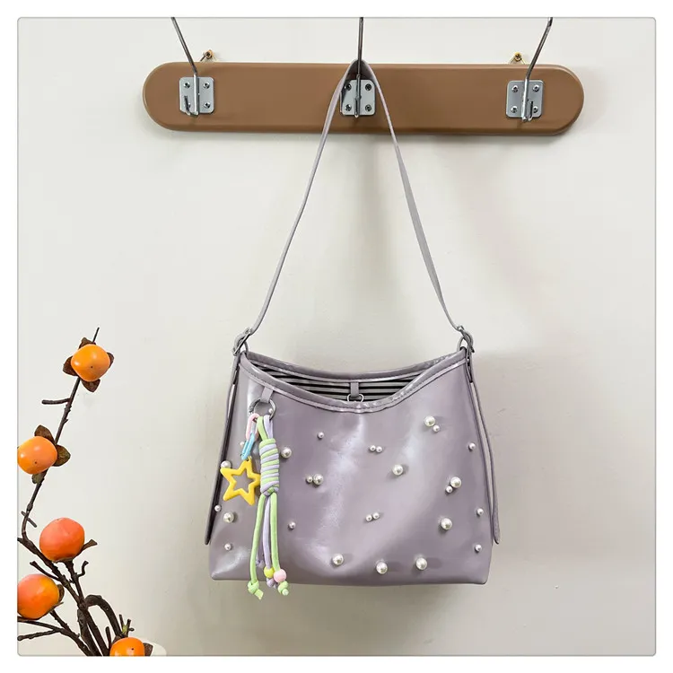Yalu PU Underarm Shoulder Bag Women's White/Pink/Black/Light Purple-22