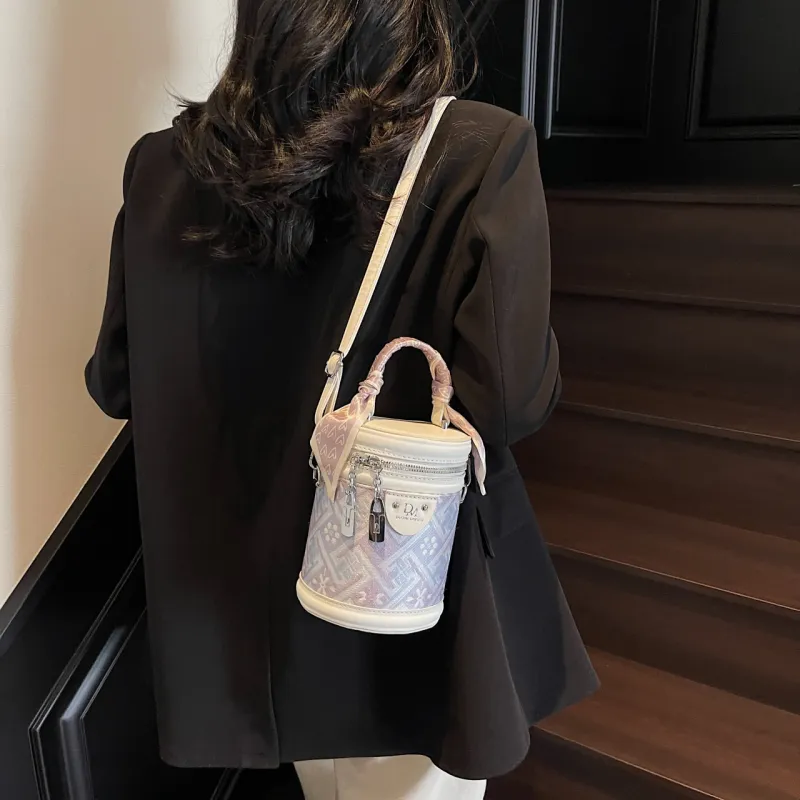 Yalu PU Handbag, Shoulder Bag, Crossbody Bag Women's Black/Purple/Ecru-5