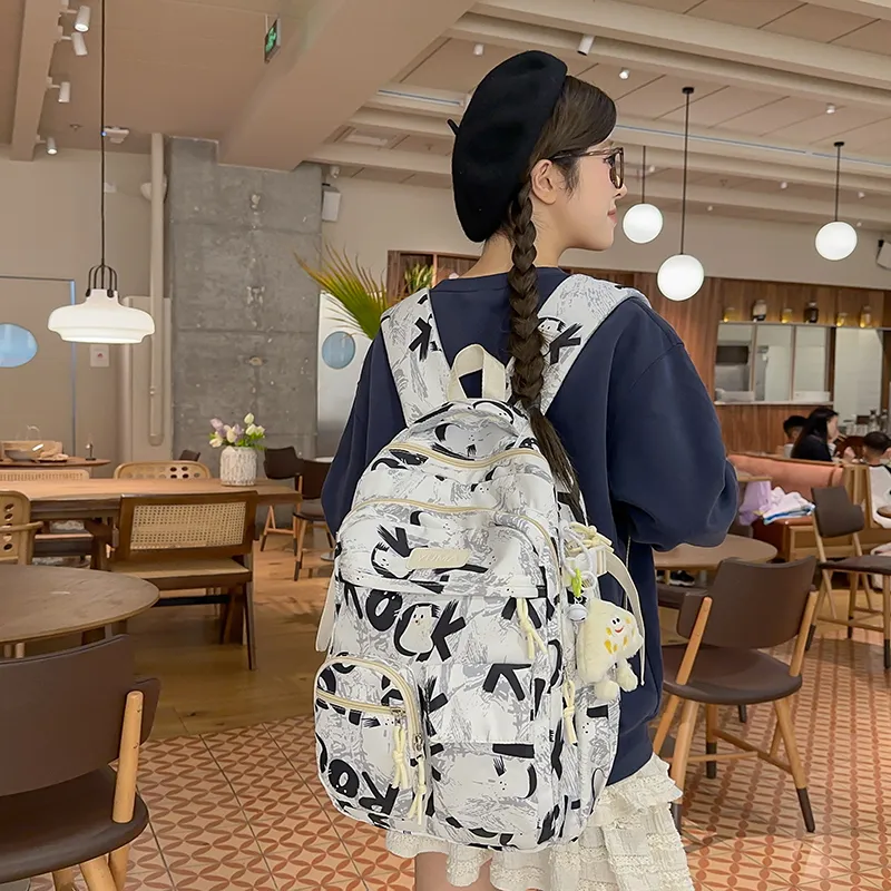 Yalu Nylon Backpack Unisex Multicolor-4