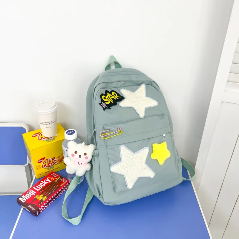 Yalu Nylon Backpack Women's Yellow/Green/Pink-11