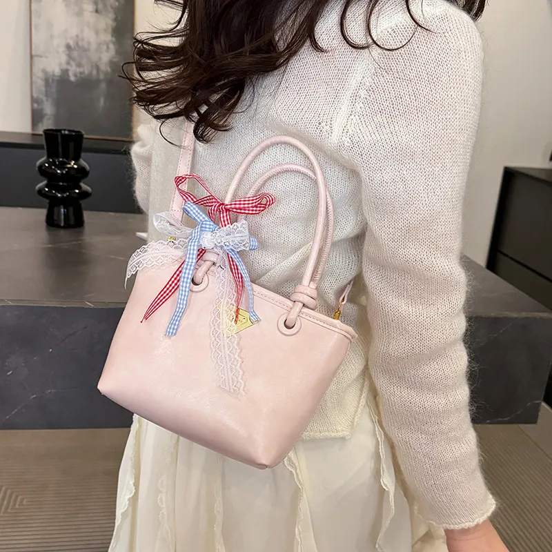 Yalu PU One Shoulder Handbag Women's Black/Blue/Ecru/Pink-24