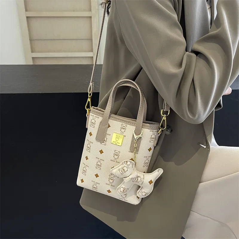 Yalu PU One Shoulder Handbag Women's Ecru/Pink/Brown/Coffee-5