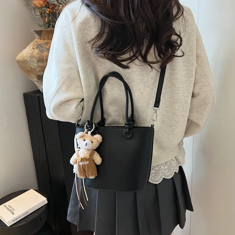 Yalu PU Handbag, Shoulder Bag, Crossbody Bag Regular Women's Black/White/Apricot/Pink-4