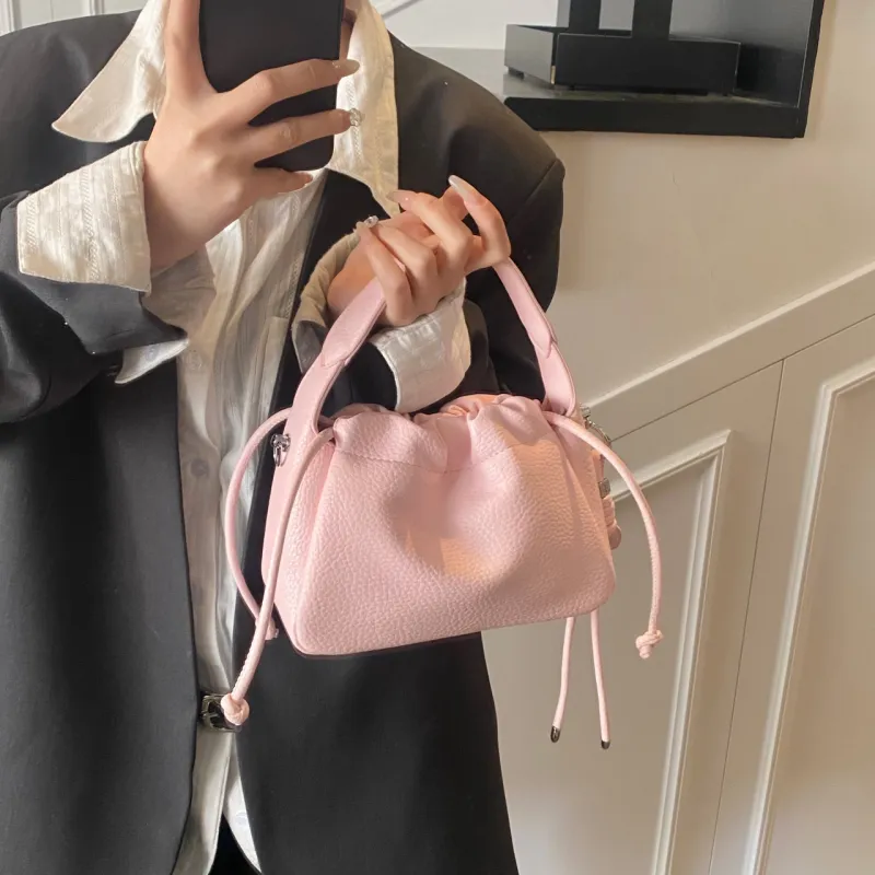 Yalu PU Handbag Regular Women's Black/Yellow/Pink/Light Blue/Ecru-16