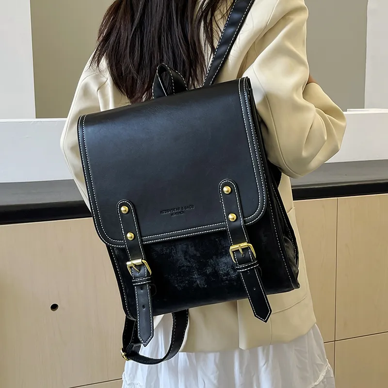 Yalu PU Backpack Women's Pink/Ecru/Silver/Black-23