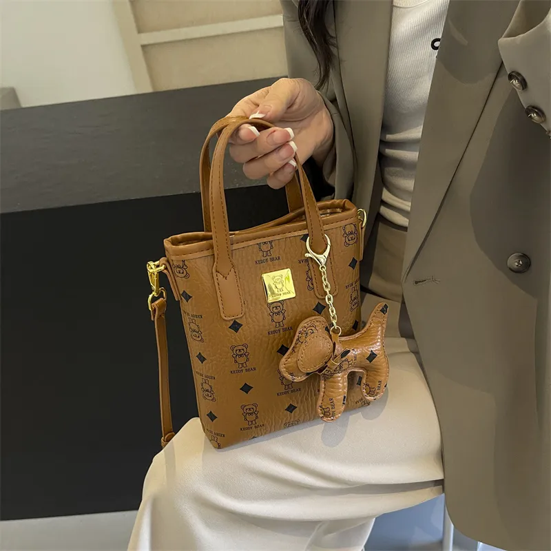 Yalu PU One Shoulder Handbag Women's Ecru/Pink/Brown/Coffee-17