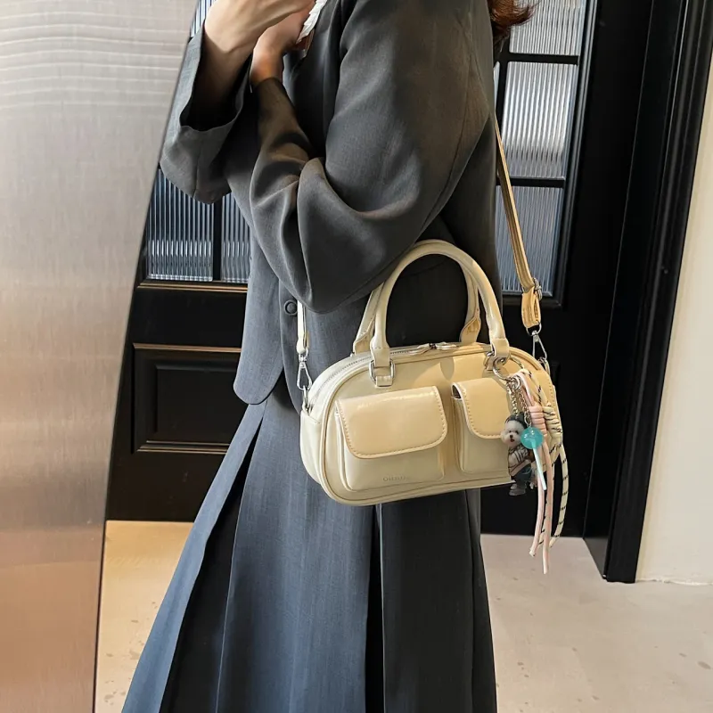 Yalu PU Handbag, Shoulder Bag, Crossbody Bag Regular Women's Pink/Coffee/Beige Gray/Ecru/Black-24