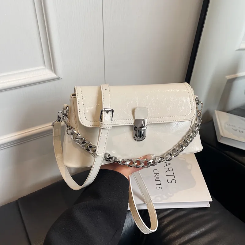 Yalu PU Handbag Women's Silver/Ecru/Khaki/Green/Black-9