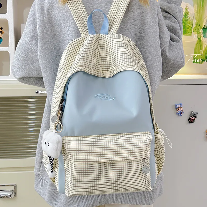Yalu Nylon Backpack Women's Pink/Blue/Black/Yellow/Green-9