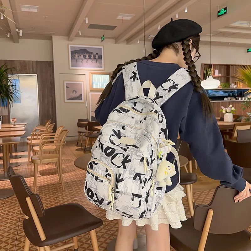 Yalu Nylon Backpack Unisex Multicolor-3