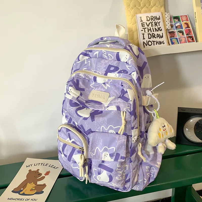 Yalu Nylon Backpack Unisex Multicolor-21