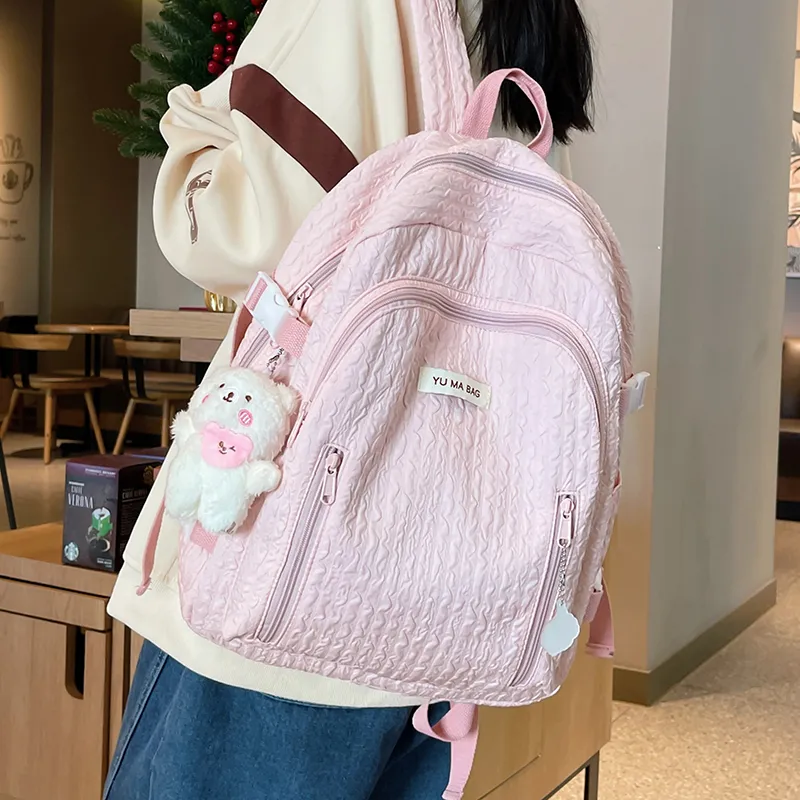 Yalu Nylon Backpack Women's White/Black/Pink/Yellow/Green/Blue-20
