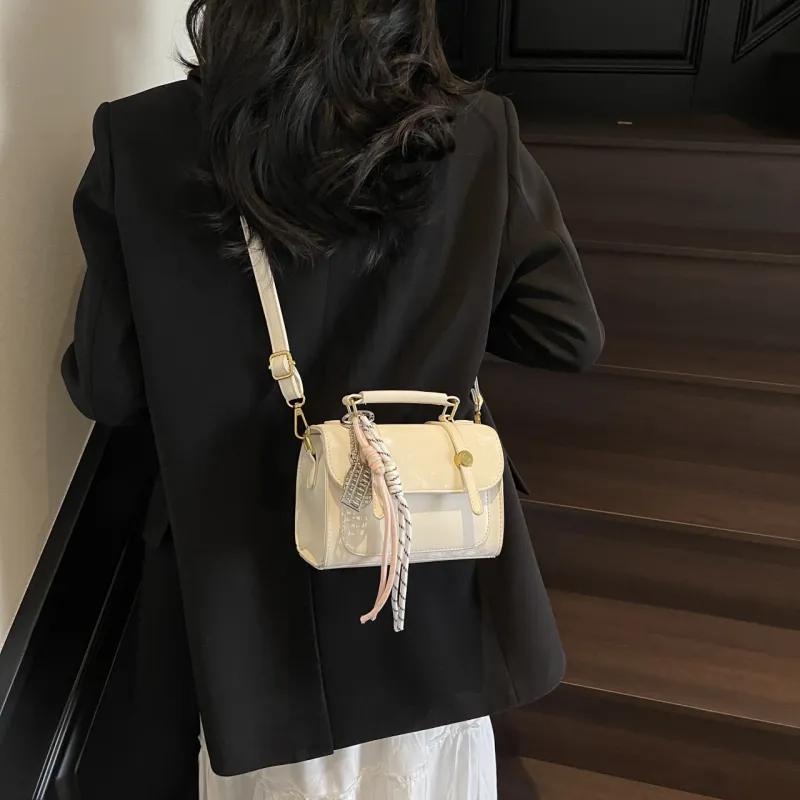 Yalu PU Shoulder Bag, Crossbody Bag, Handbag Women's Ecru/Pink/Khaki-5
