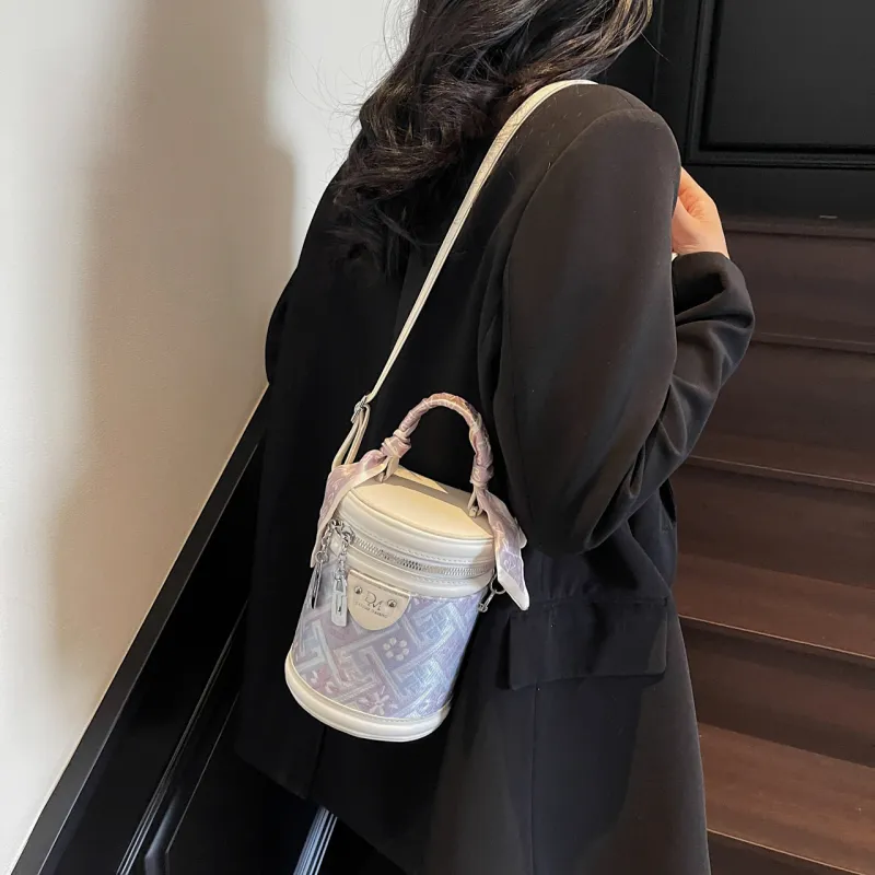 Yalu PU Handbag, Shoulder Bag, Crossbody Bag Women's Black/Purple/Ecru-6