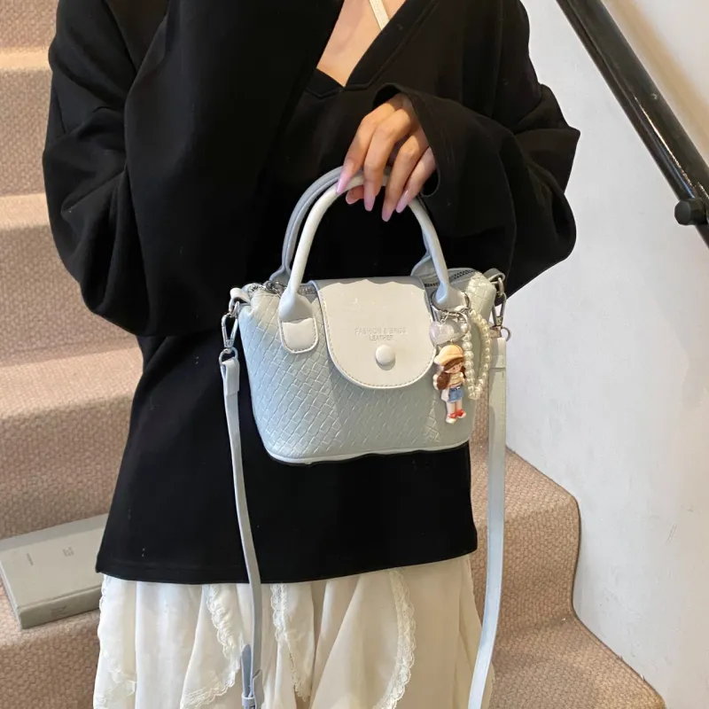 Yalu PU Handbag Regular Women's Light Blue/Yellow/Black/Silver/Ecru-2
