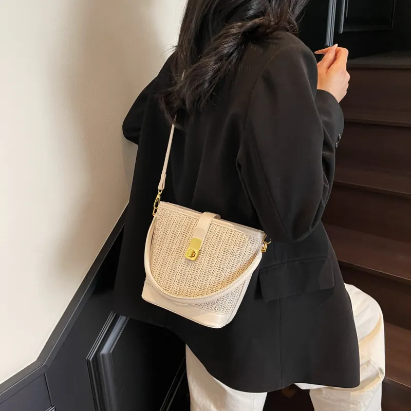 Yalu PU Handbag Women's Black/White/Khaki/Pink/Brown-11