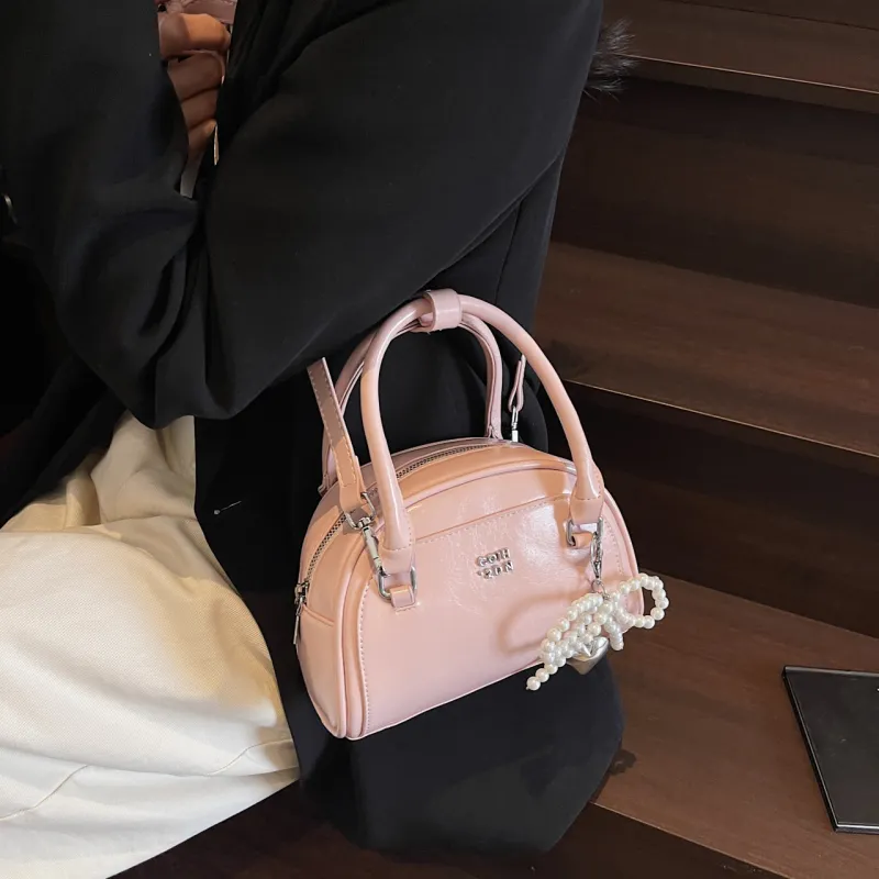 Yalu PU One Shoulder Handbag Women's Black/White/Pink/Blue-20