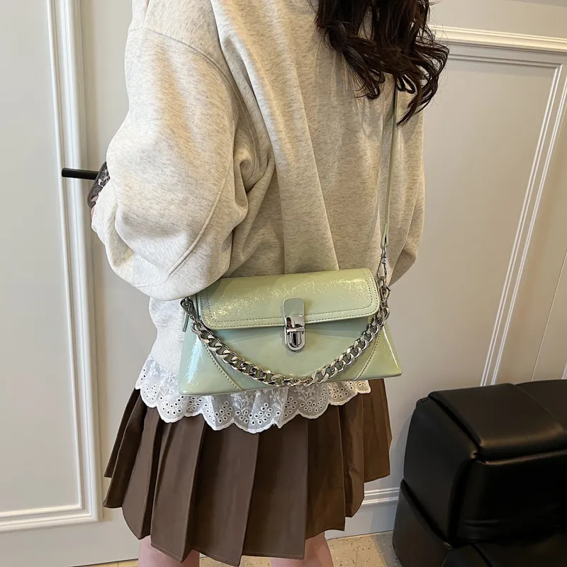 Yalu PU Handbag Women's Silver/Ecru/Khaki/Green/Black-27