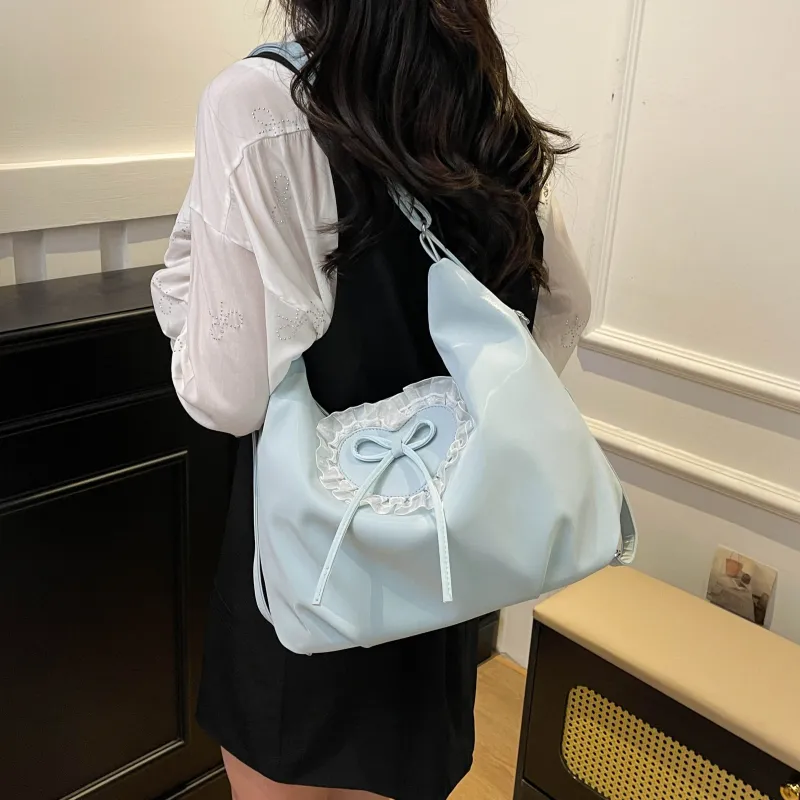Yalu PU Backpack Shoulder Bag Regular Women's Black/Blue/Pink-9