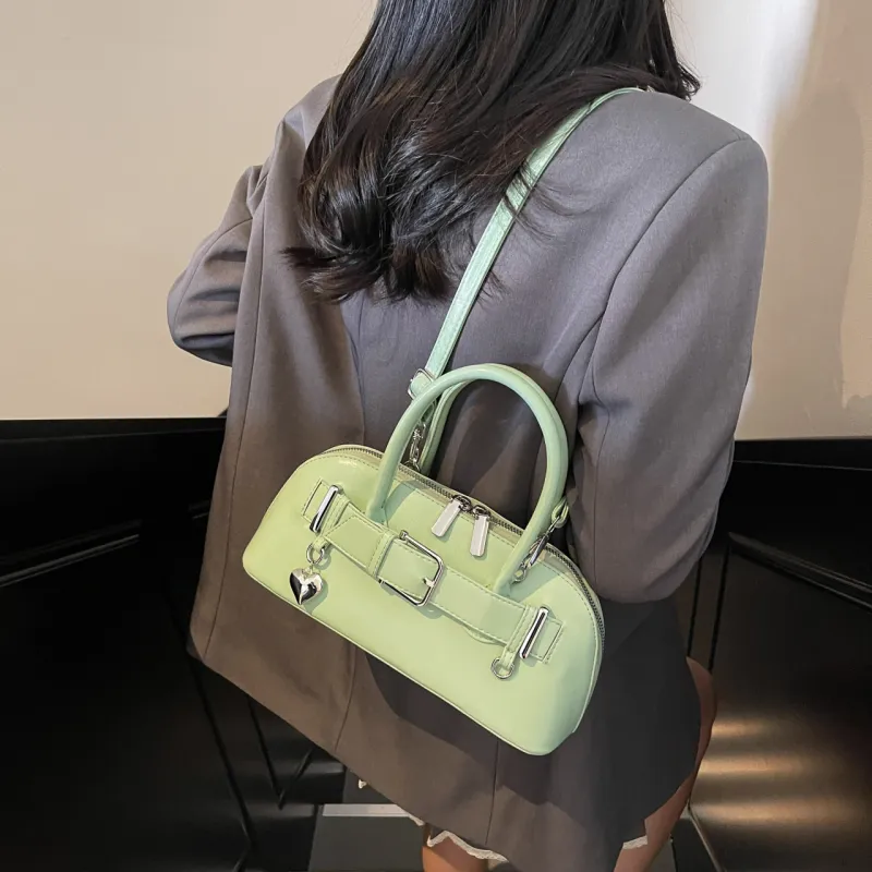 Yalu PU Shoulder Bag, Crossbody Bag, Handbag Women's Black/Ecru/Silver/Pink/Green/Blue-33