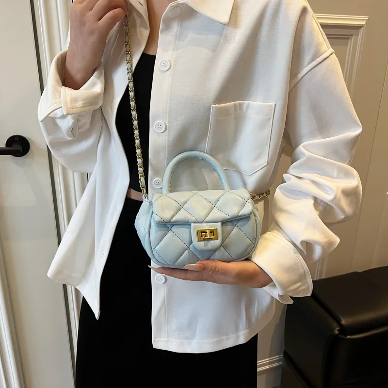 Yalu PU One Shoulder Handbag Women's Black/Blue/Ecru/Pink-13